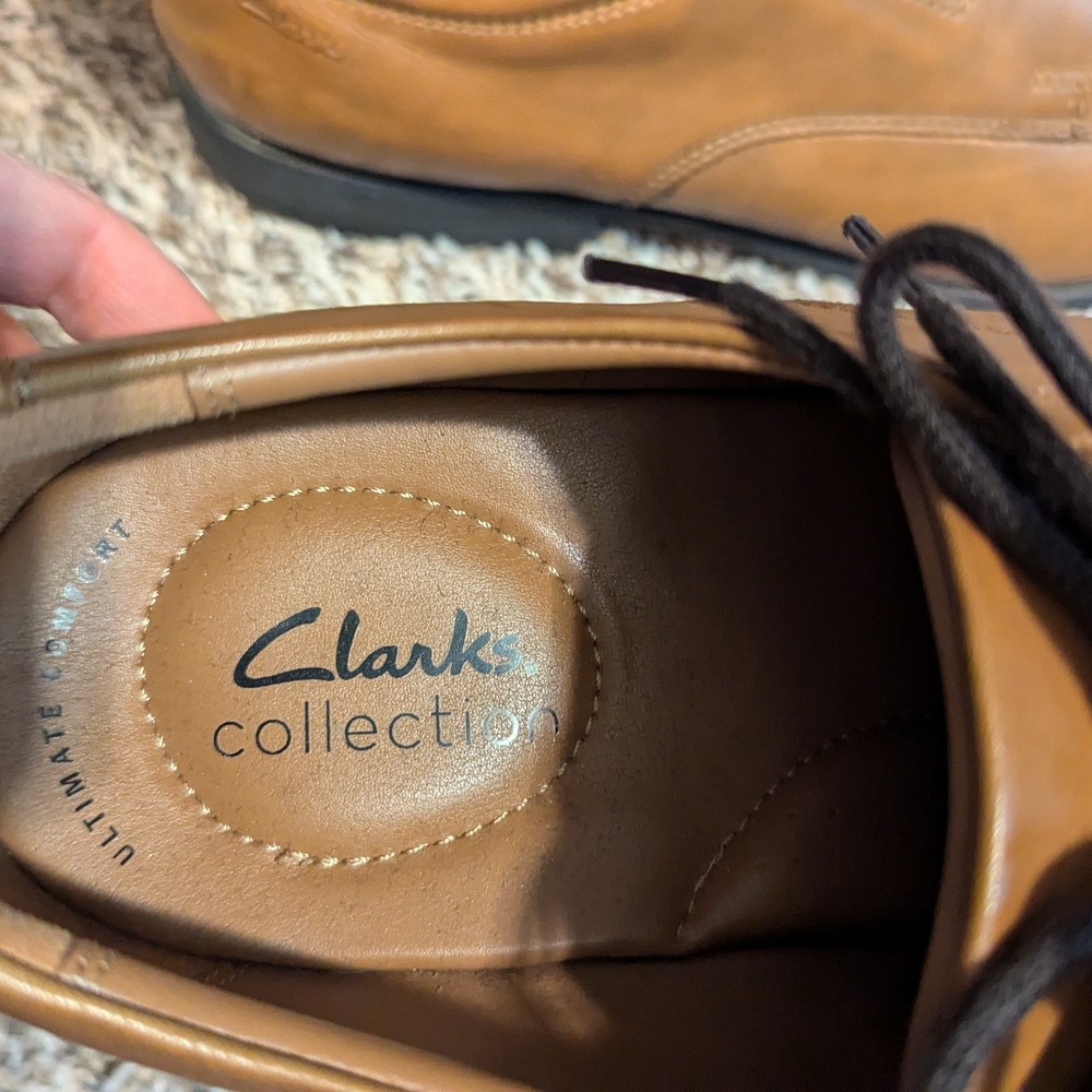 Clarks Collection Brown Leather Men's Shoes - Picture 4 of 5